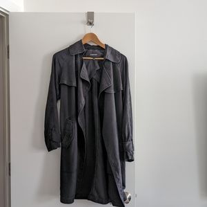 Aritzia Babaton Black Waterfall Trenchcoat XXS